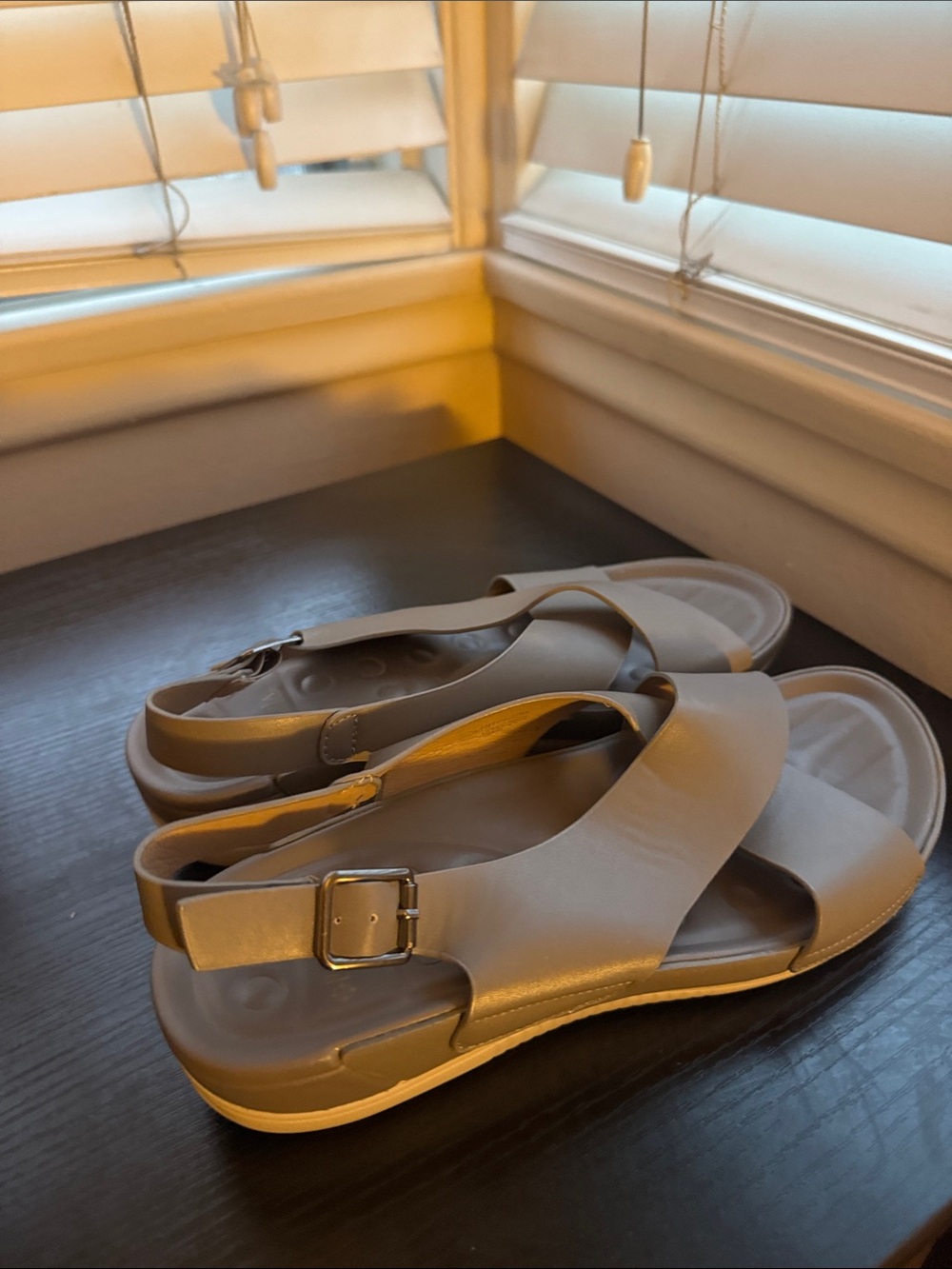 Women’s Crisscross Slingback Sandals - Light Taupe - Picture 2 of 5